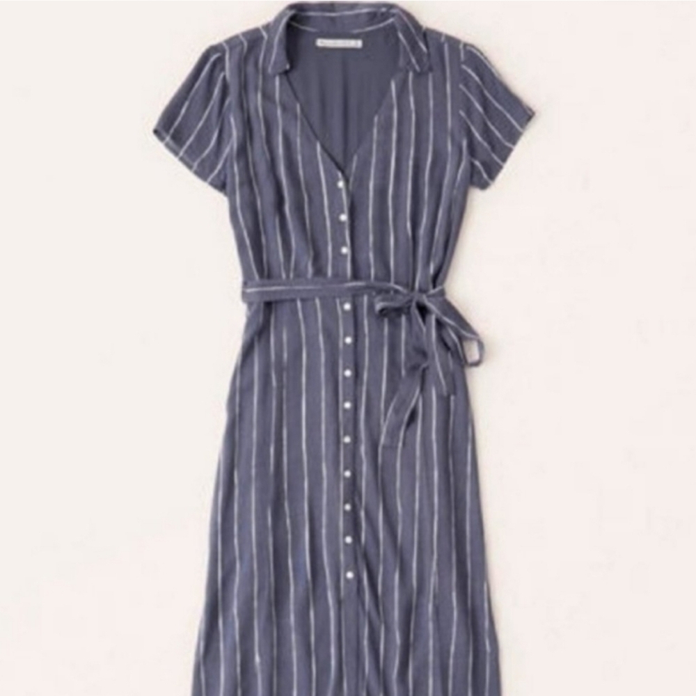 Abercrombie & Fitch Blue and White Striped Dress